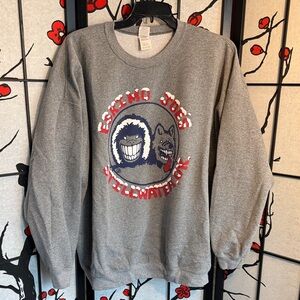 Eskimo Joes 3XL Heavyweight Womens Gray Graphic Sweater Casual Crewneck